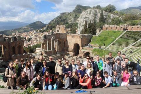 Skupinové foto účastníků zájezdu na Sicílii