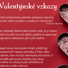 Plakát k valentýnským vzkazům